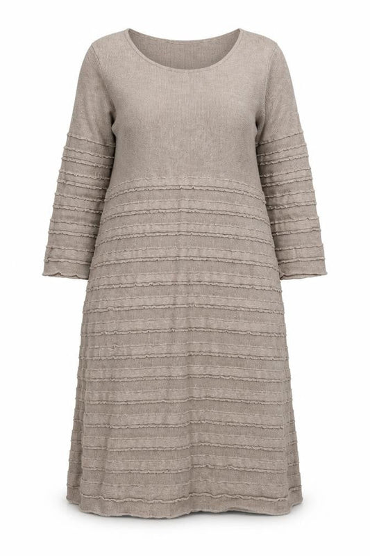 Kaliko Womens Brown Viscose A-Line Size 14 Scoop Neck Pullover
