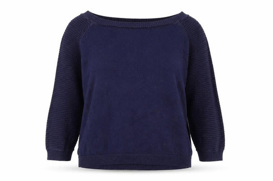 Gap Womens Blue Boat Neck Cotton Pullover Jumper Size M