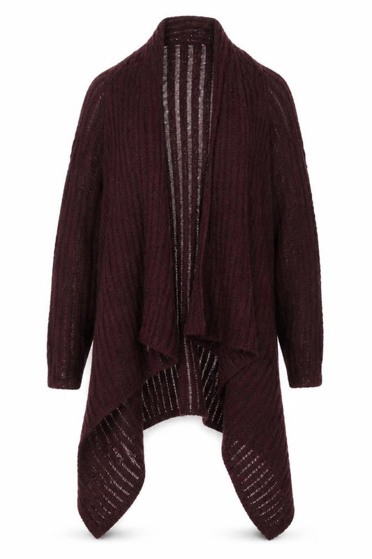 Marks & Spencer Womens Red V-Neck Acrylic Cape Jumper Size 16