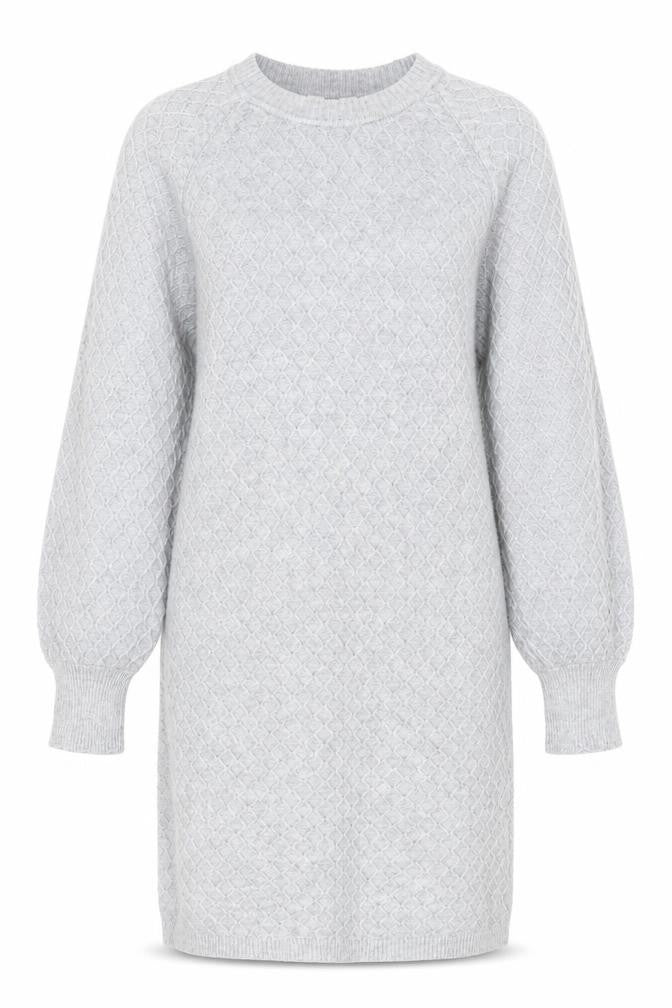 Object Womens Grey Round Neck Viscose Pullover Jumper Size S