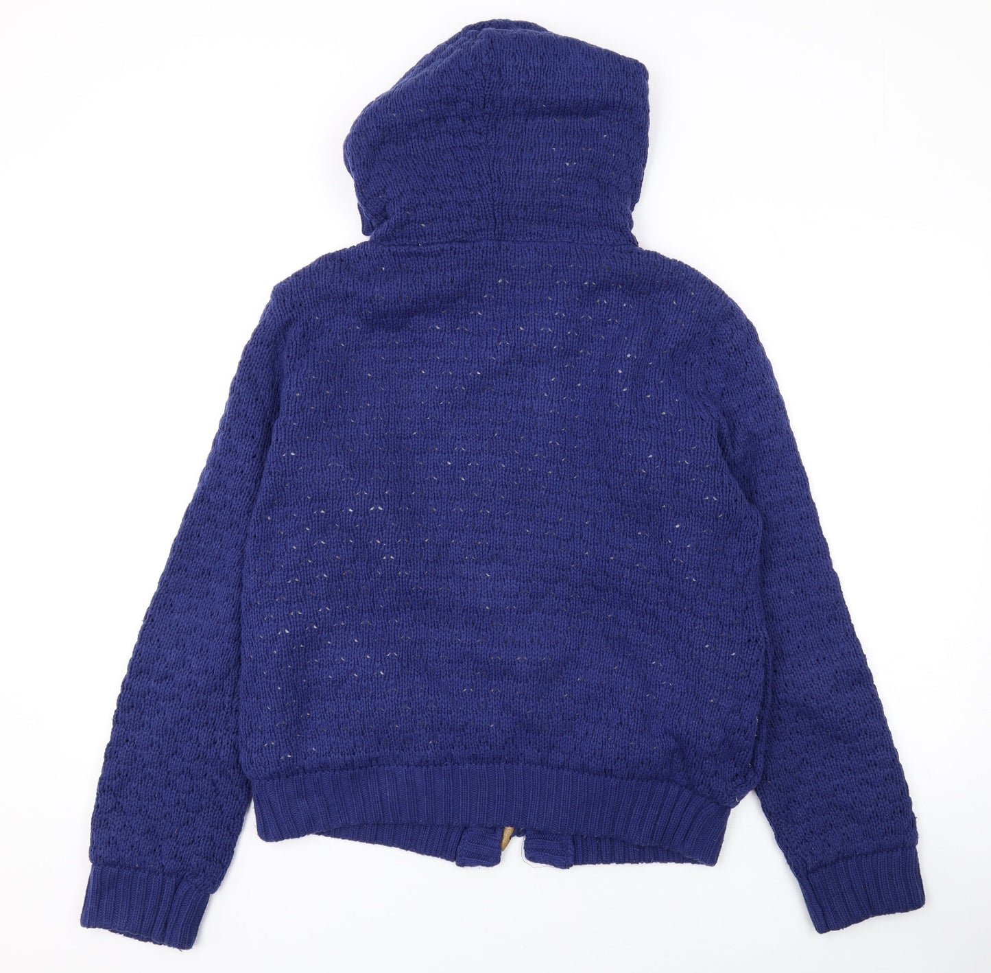 Pull&Bear Mens Blue Jacket Coatigan Size L Hook & Eye