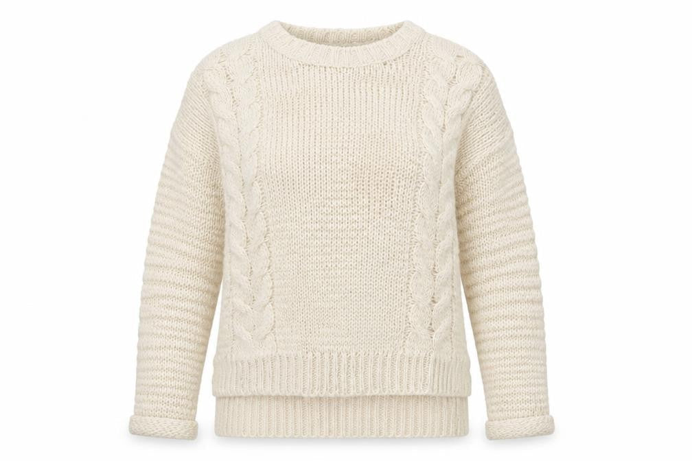 New Look Womens Beige Round Neck Acrylic Pullover Jumper Size 6