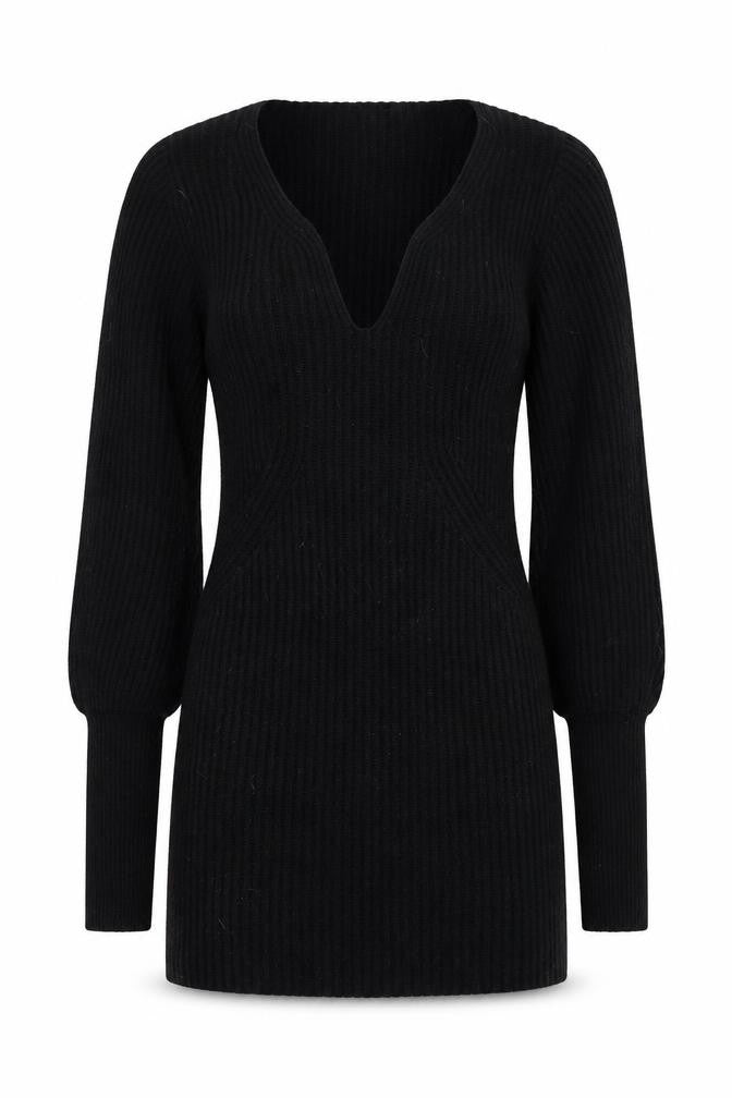 Brave Soul Womens Black V-Neck Acrylic Pullover Jumper Size M