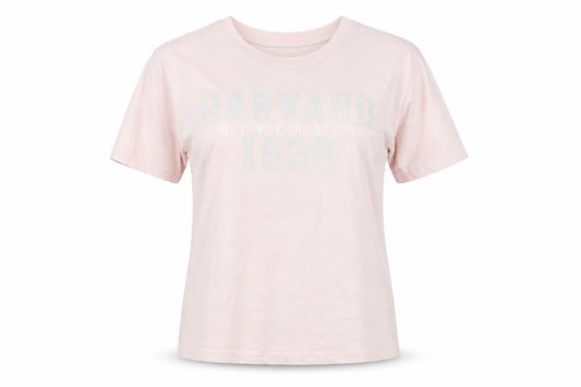 Harvard Womens Pink Cotton Basic T-Shirt Size 8 Round Neck