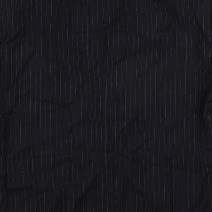 Brand and care label for Autograph men’s blue striped wool jacket suit jacket, size 44, regular