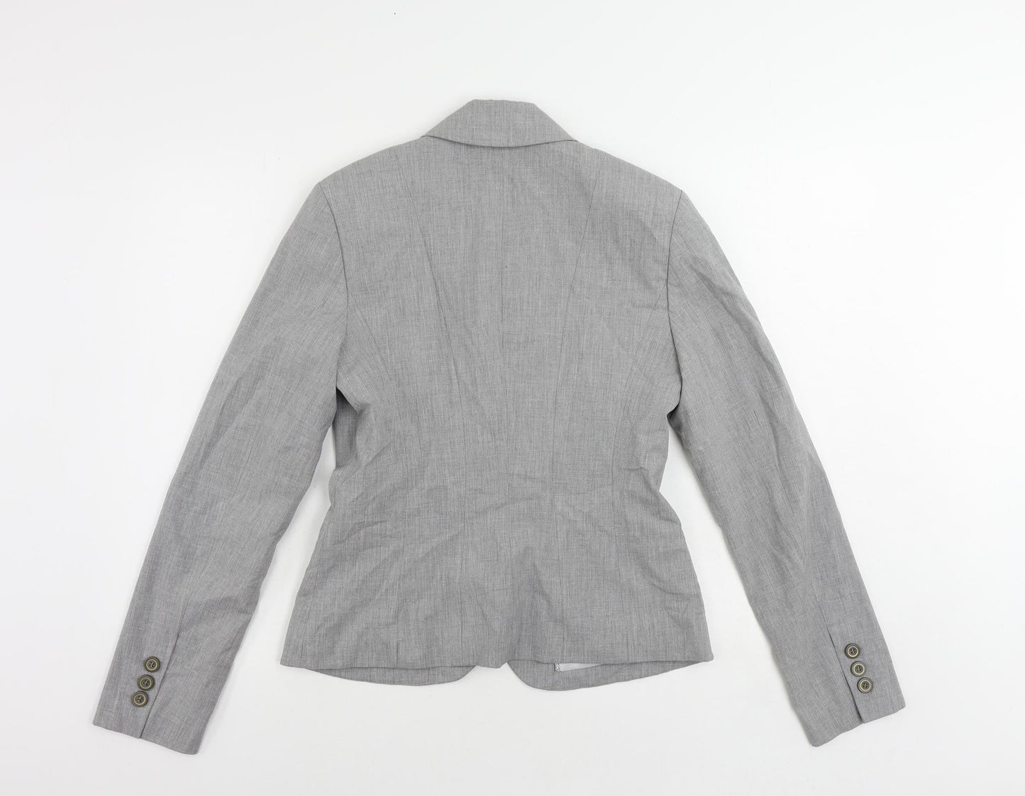 APANAGE Womens Grey Jacket Blazer Size 8 Button