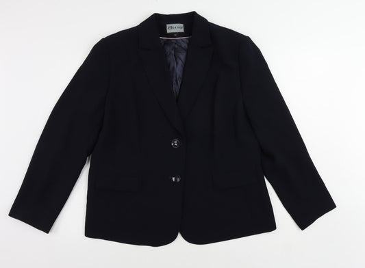 Busy Womens Blue Jacket Blazer Size 18 Button