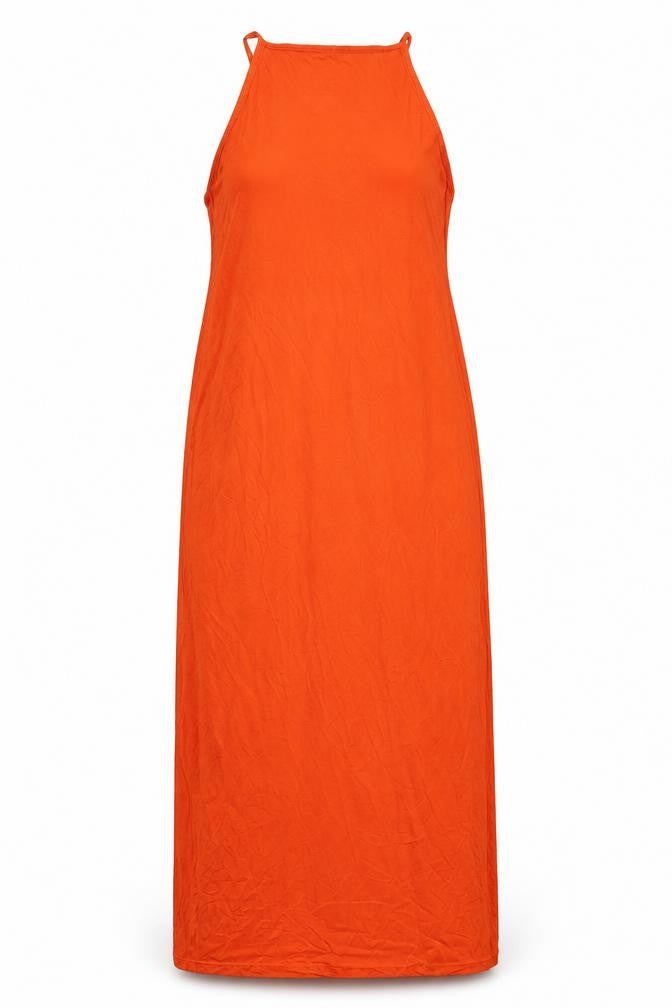 ASOS Womens Red Viscose Maxi Size 14 Square Neck Pullover - Backless