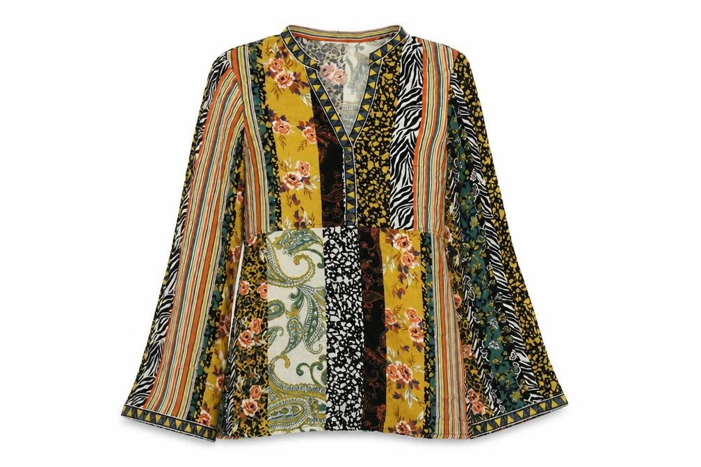 Apricot Womens Multicoloured Paisley Viscose Basic Blouse Size 8 V-Neck