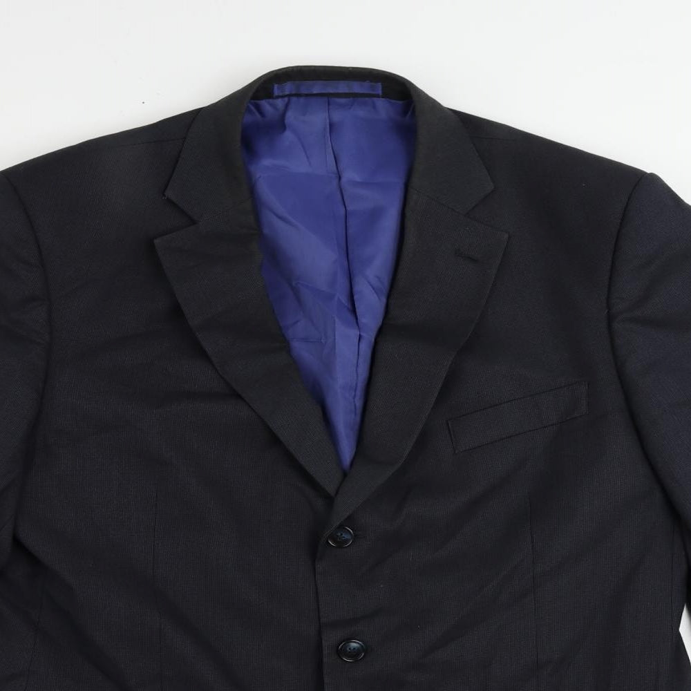 Marks and Spencer Mens Blue Polyester Jacket Suit Jacket Size 42 Regular