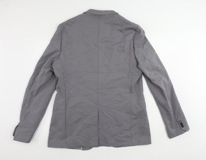 NOAK Mens Grey Viscose Jacket Suit Jacket Size 44 Regular