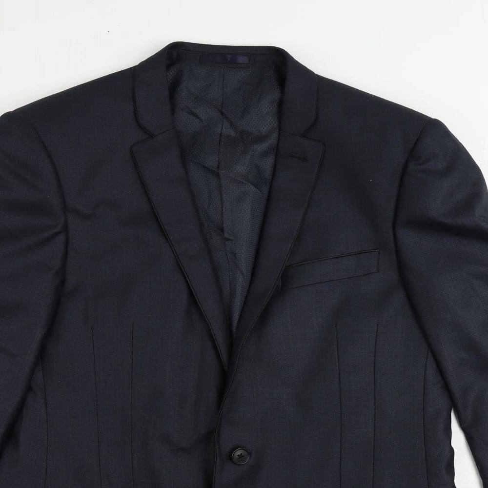 NEXT Mens Blue Polyester Jacket Suit Jacket Size 40 Regular