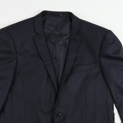 Next Mens Blue Polyester Jacket Suit Jacket Size 40 Regular