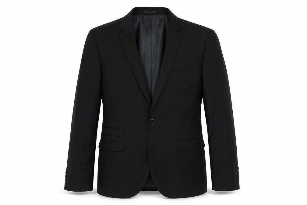 NEXT Mens Black Polyester Jacket Suit Jacket Size 42 Regular