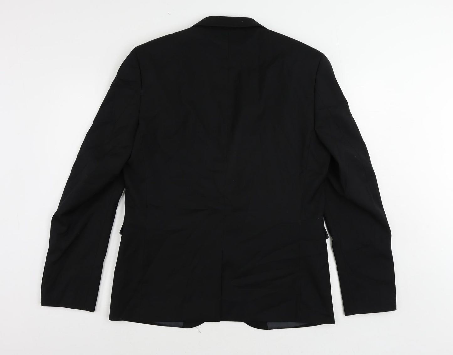 NEXT Mens Black Polyester Jacket Suit Jacket Size 42 Regular