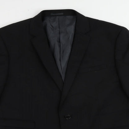 Next Mens Black Polyester Jacket Suit Jacket Size 42 Regular