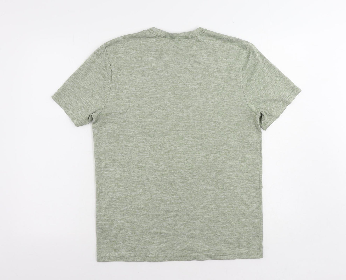 Skechers Womens Green Polyester Basic T-Shirt Size M Crew Neck