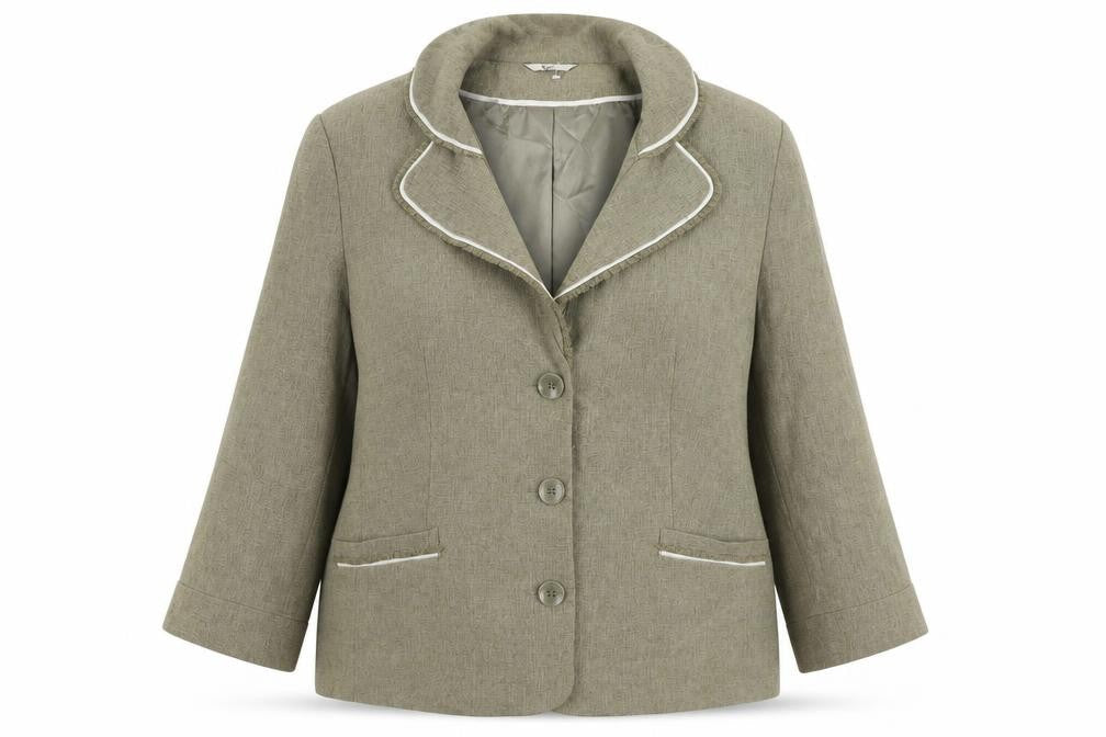 Klass Womens Beige Jacket Blazer Size 22 Button