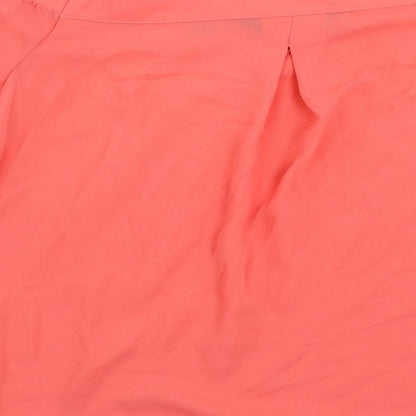 Dorothy Perkins Womens Pink Polyester Basic Blouse Size 8 Off the Shoulder