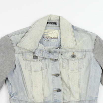 Krisp Womens Blue Jacket Size 8 Button