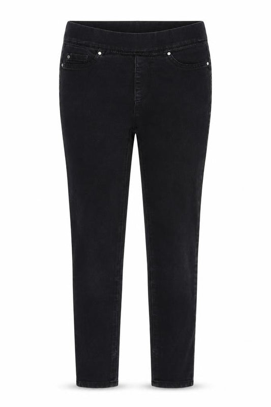 Denim & Co. Womens Black Cotton Jegging Jeans Size 6 L24 in Regular - Elastic Waist