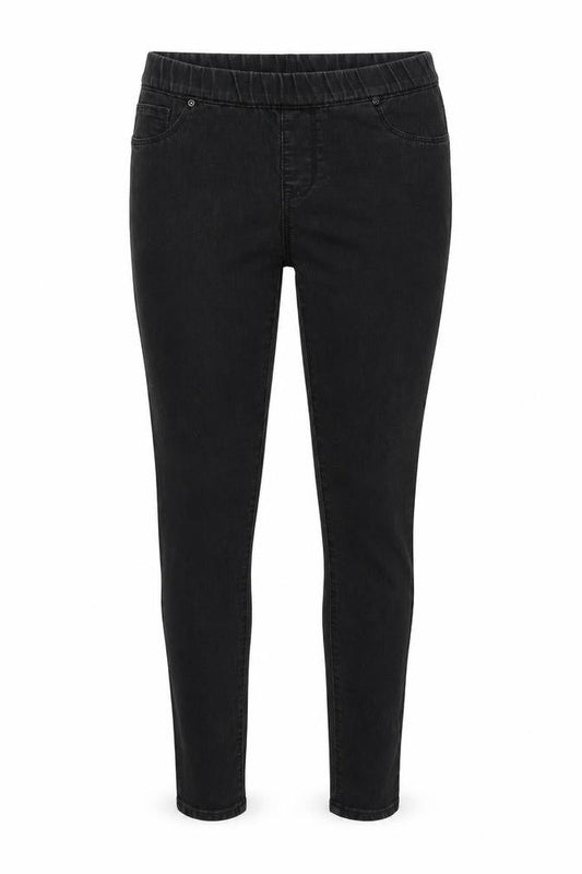 Denim & Co. Womens Black Cotton Jegging Jeans Size 12 L30 in Regular - Elastic Waist