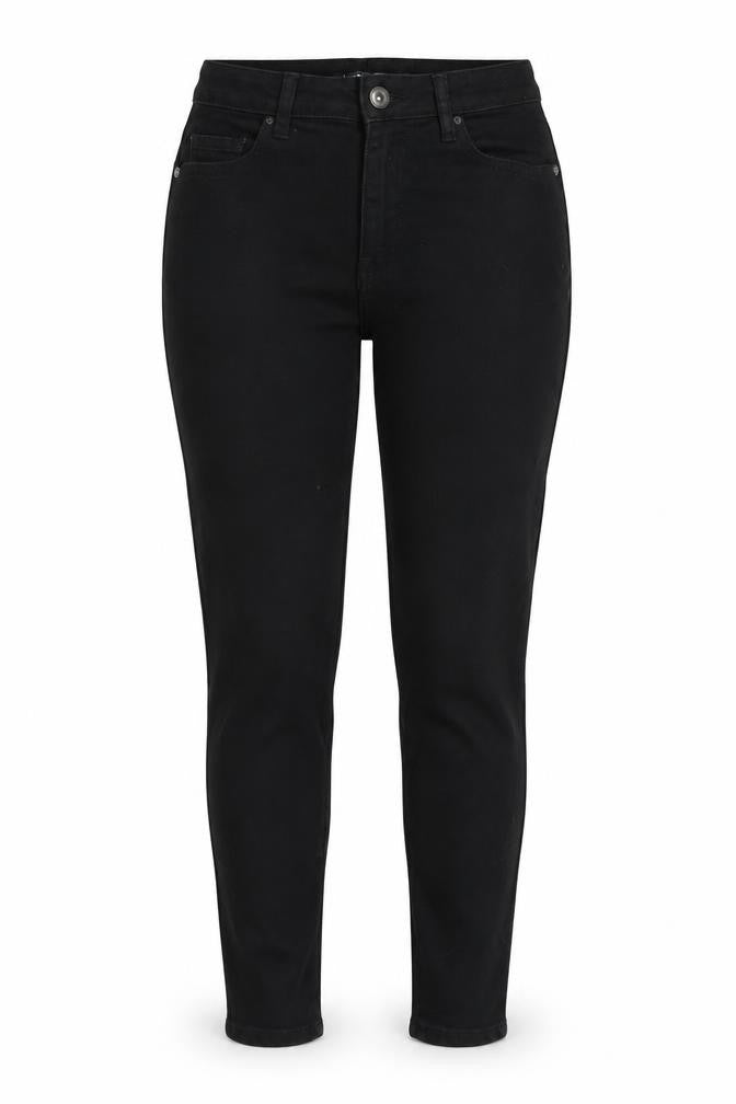 Boohoo Womens Black Cotton Skinny Jeans Size 6 L27 in Regular Zip