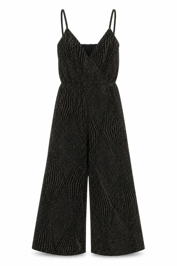Topshop Womens Black Nylon Jumpsuit One-Piece Size 6 L15 in Pullover