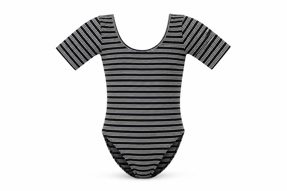 NEXT Womens Black Striped Nylon Bodysuit One-Piece Size S Pullover