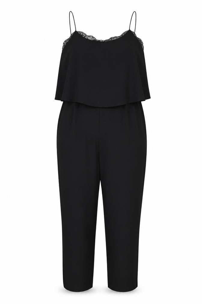 Zara Womens Black Polyester Jumpsuit One-Piece Size S L25 in Zip