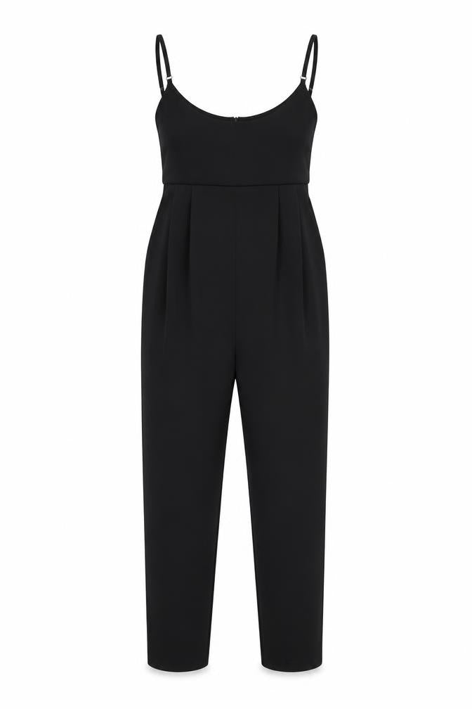 One More Womens Black Polyester Jumpsuit One-Piece Size S L22 in Zip
