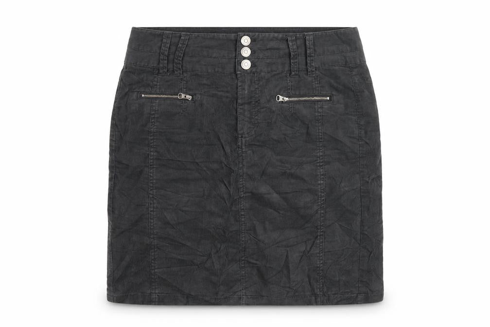 Jackpot Womens Grey Cotton A-Line Skirt Size 10 Zip