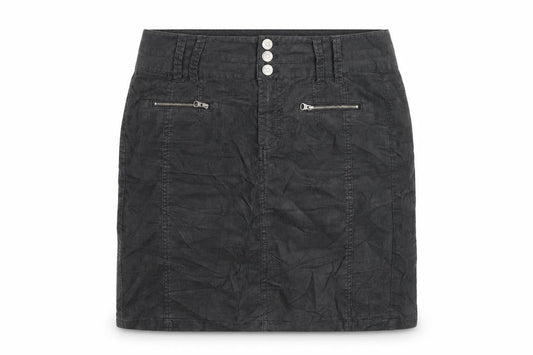 Jackpot Womens Grey Cotton A-Line Skirt Size 10 Zip