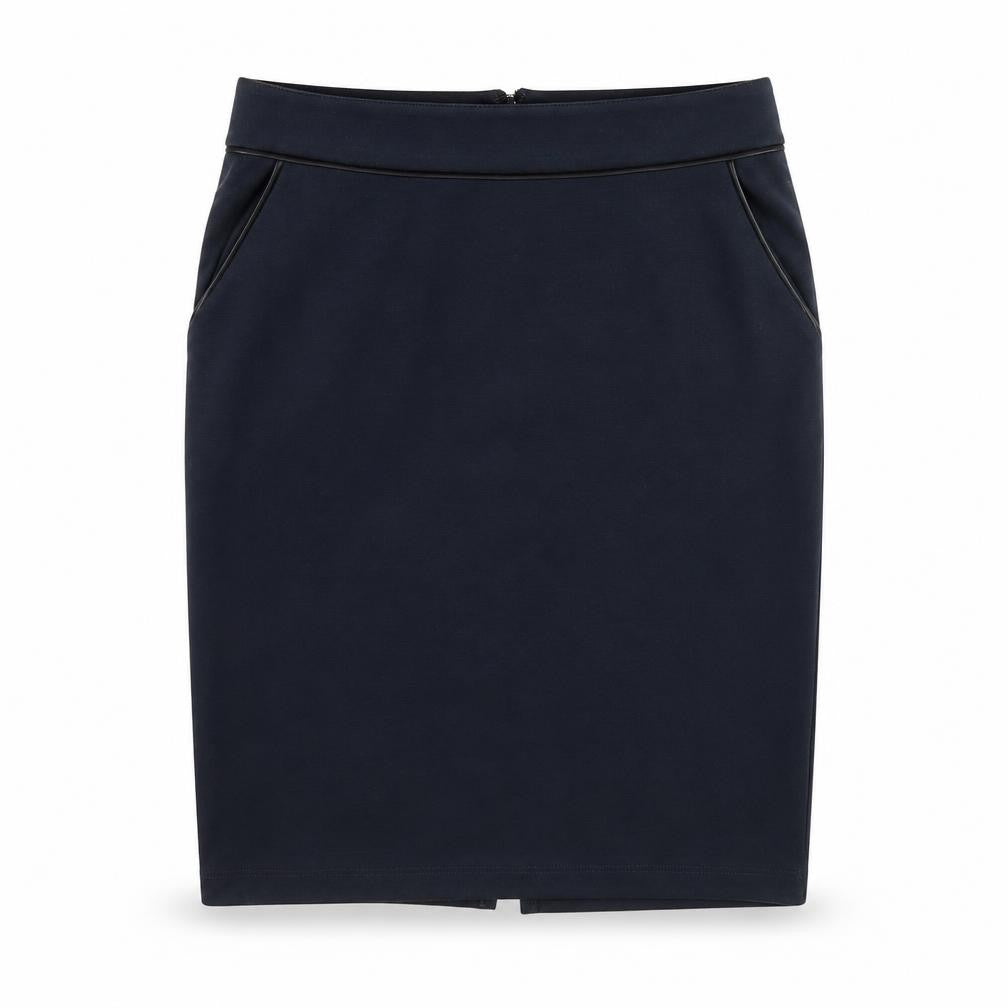 Soyaconcept Womens Blue Polyester Straight & Pencil Skirt Size M Zip