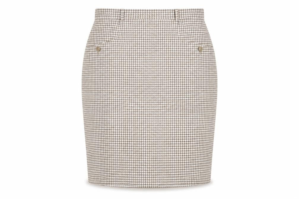 Classics Womens Brown Geometric Polyester Straight & Pencil Skirt Size 16 Zip