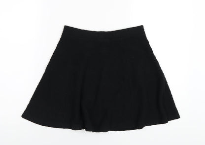 River Island Womens Black Acrylic A-Line Skirt Size 8