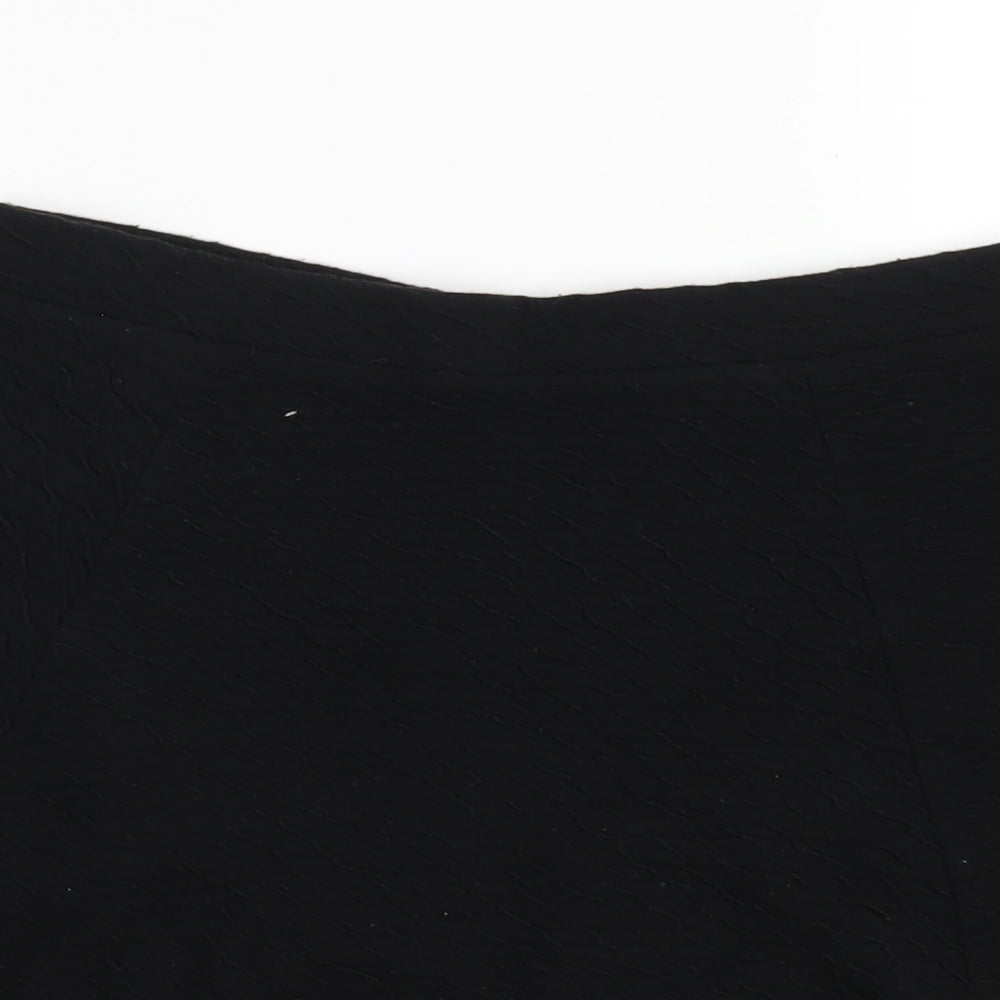River Island Womens Black Acrylic A-Line Skirt Size 8