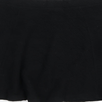 River Island Womens Black Acrylic A-Line Skirt Size 8