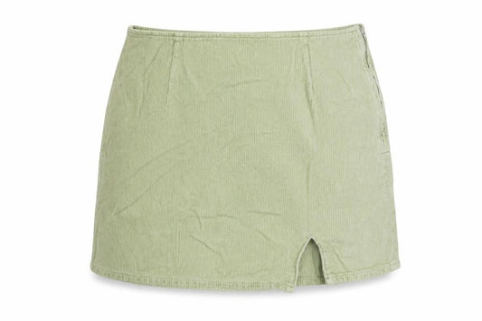 ASOS Womens Green Cotton A-Line Skirt Size 16 Zip