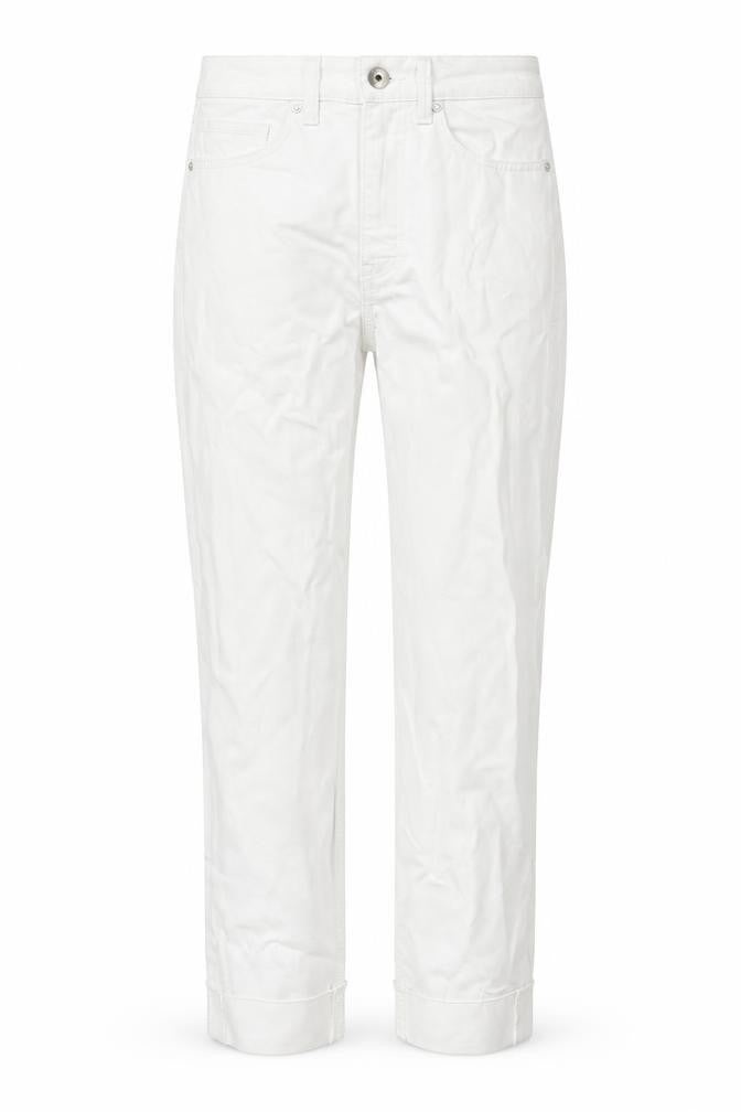 Marks & Spencer Womens White Polyester Straight Jeans Size 8 L25 in Regular Zip - Pockets