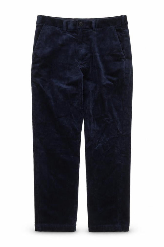 Marks & Spencer Mens Blue Cotton Trousers Size 30 in L33 in Regular Zip - Pockets