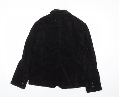 Nienhaus & Lotz Womens Black Jacket Size 14 Button - Pockets