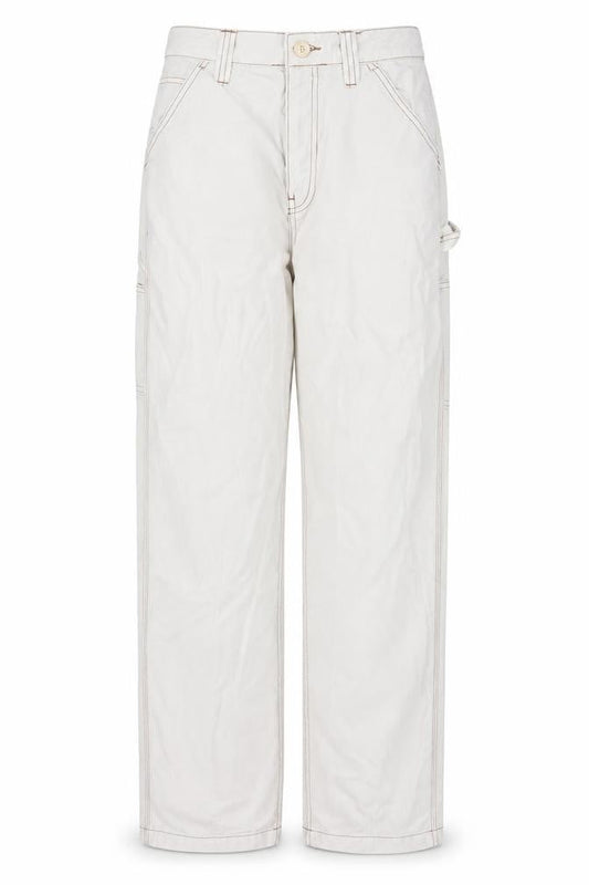 ASOS Womens Beige Cotton Straight Jeans Size 8 L31 in Regular Zip - Pockets