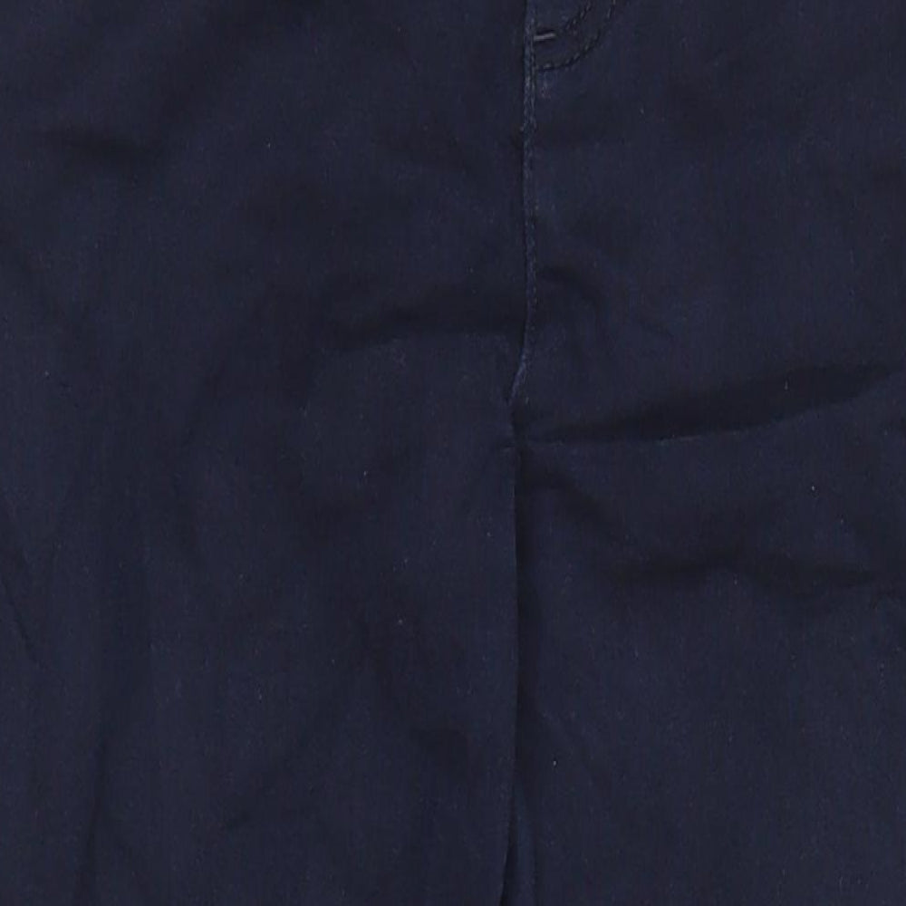 Marks and Spencer Womens Blue Cotton Skinny Jeans Size 10 L30 in Regular Zip - Pockets