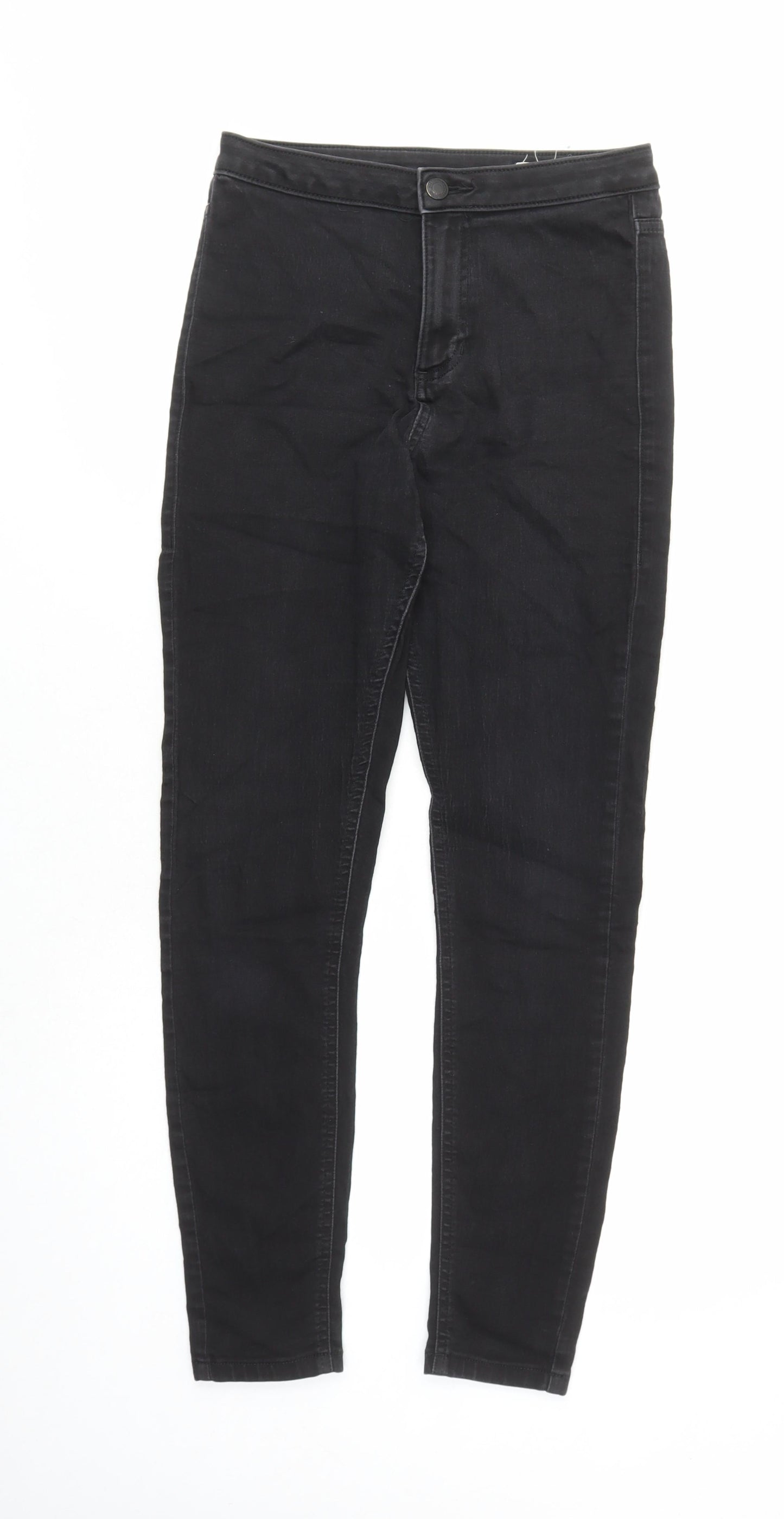 Marks and Spencer Womens Black Cotton Skinny Jeans Size 10 L27 in Regular Zip