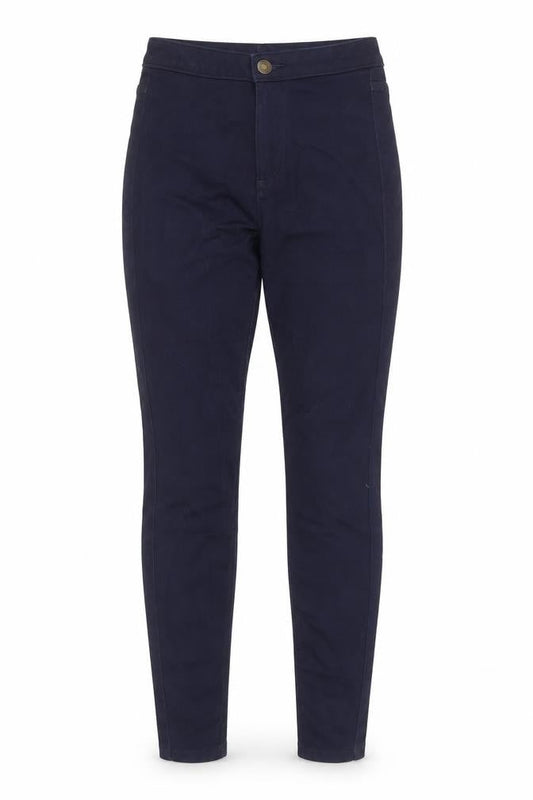 Marks & Spencer Womens Blue Cotton Skinny Jeans Size 6 L27 in Regular Zip