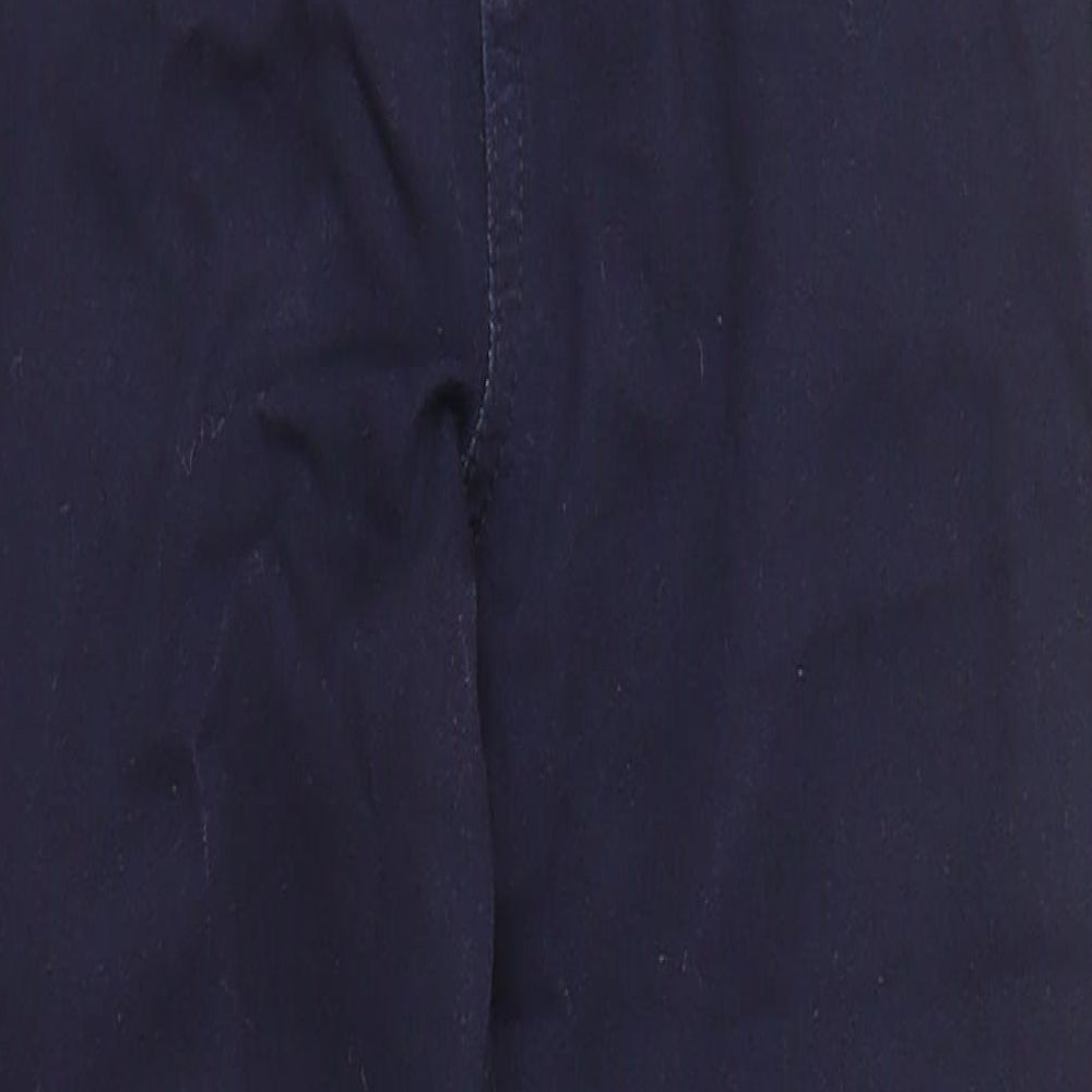 Marks and Spencer Womens Blue Cotton Skinny Jeans Size 6 L27 in Regular Zip