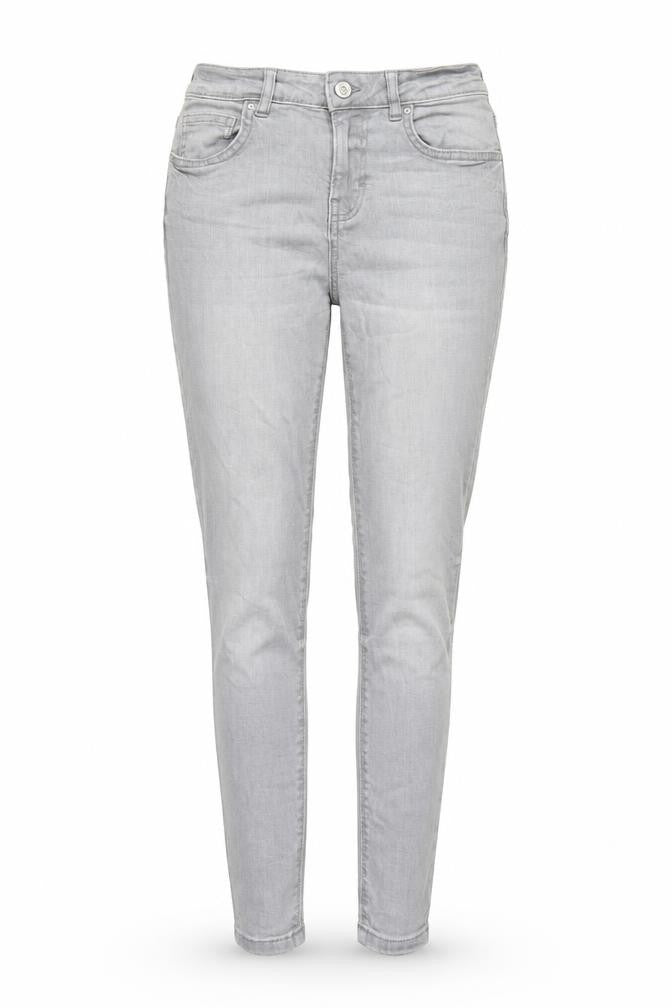 Denim & Co. Womens Grey Cotton Skinny Jeans Size 6 L27 in Regular Zip - Pockets