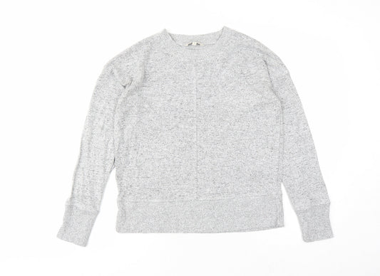 NEXT Womens Grey Round Neck Viscose Pullover Jumper Size 10