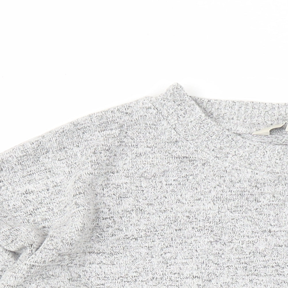NEXT Womens Grey Round Neck Viscose Pullover Jumper Size 10